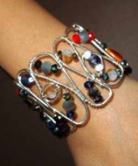 Επάργυρο μέταλλο πολύχρωμες χάντρες - silver plated metal colorful crystal beads