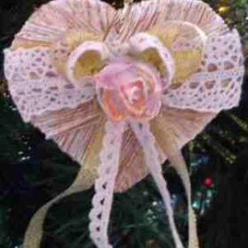 καρδιά βαμβακερό κορδόνι δαντέλα τριαντάφυλλο 8 εk