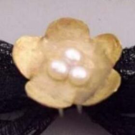 Δαχτυλίδι ορείχαλκος αρζαντό λίθος μαργαριτάρια υγρό γυαλί 3 εκ