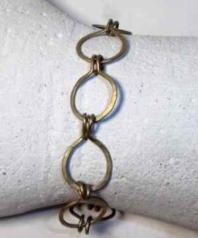 ασημί βραχιόλι σφυρήλατο silver forged bracelet