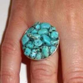 δαχτυλίδι τυρκουάζ ημιπολύτιμοι λίθοι 3 Χ 2