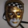 βενετσιάνικη μάσκα κρακελέ φύλλο χρυσού φυσικό μέγεθος-venetian crackele mask gold leaf