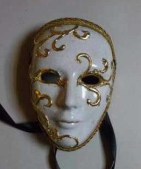 βενετσιάνικη μάσκα κρακελέ φύλλο χρυσού 16 Χ 11-venetian crackele mask gold leaf 16 X 11