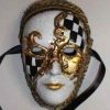 βενετσιάνικη μάσκα κρακελέ φύλλο χρυσού 16 Χ 11-venetian crackele mask gold leaf 16X11