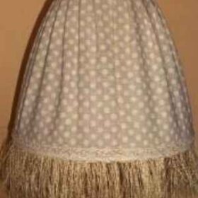 φωτιστικό οροφής λινό με κρόσσια και δαντέλα ρετρό