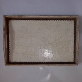 δίσκος σερβιρίσματος ξύλινος ντεκαπέ παλαίωσηκρακελέ σπασμένης πορσελάνης