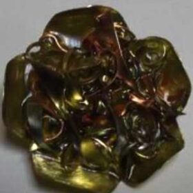 καρφίτσα λουλούδι μπρούτζος υγρό γυαλί ρινίσματα αρζαντό χαλκό μπρούτζο 5 εκ