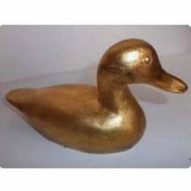 Πάπια Χειροποίητο Διακοσμητικό Τεχνική παλαίωσης Φύλο χρυσού Πατίνα