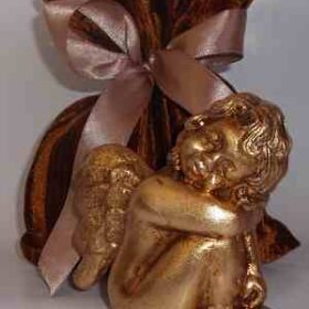 Αγγελάκι Χειροποίητο Διακοσμητικό Τεχνική παλαίωσης Φύλο ασήμι Πατίνα