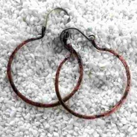 σκουλαρίκια χειροποίητα κρίκοι σφυρήλατα ασημί χρυσό χάλκινο