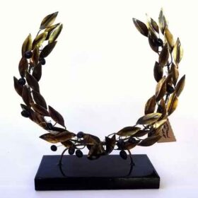 μπρούτζινο διακοσμητικό χώρου στεφάνι ελιάς μαύρη οξείδωση