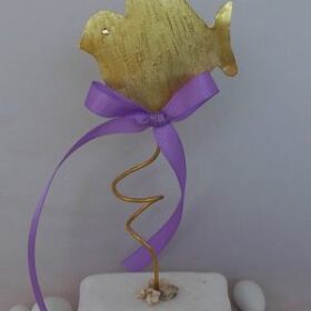 μπομπονιέρα περιστέρι μεταλλική χειροποίητη