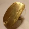 Χρυσό οβάλ πομπέ δαχτυλίδι gold oval ring