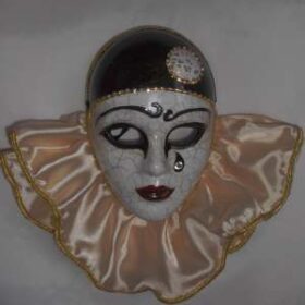 χειροποίητη διακοσμητική βενετσιάνικη μάσκα κολομπίνα handmade Venice mask Columpina