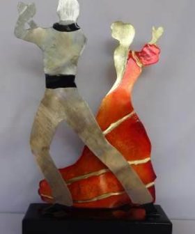 Ζευγάρι τανγκό φιγούρα metal pair of tango