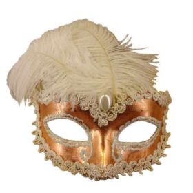 βενετσιάνικη μάσκα με φτερά στρουθοκάμηλο