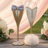 νυφικά ποτήρια ασημί χρυσό