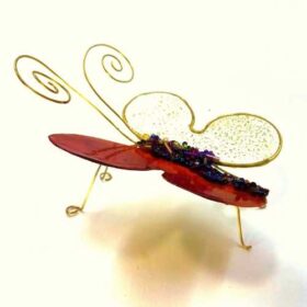 πεταλούδα διακοσμητική υγρό γυαλί