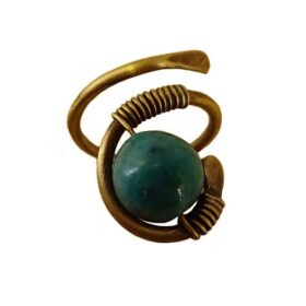 χειροποίητο δαχτυλίδι με λίθο χρυσόκολλα