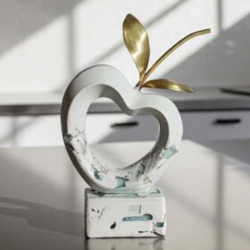 πορσελάνινο μήλο διακοσμητικό με γυαλί