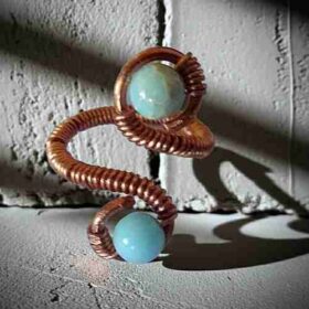 χειροποίητο δαχτυλίδι αμαζονίτης