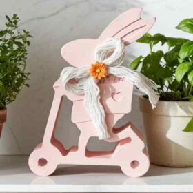 λαγός πατίνι ροζ κορδόνι πορτοκαλί λουλούδι