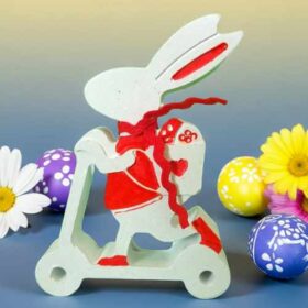 πασχαλινά διακοσμητικά λαγός ποδήλατο