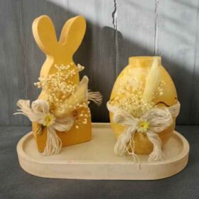 σετ οβάλ άσπρος δίσκος λαγός αυγό ώχρα