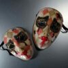 venetian crackele mask χειροποίητη διακοσμητική μάσκα καρό πολύχρωμη